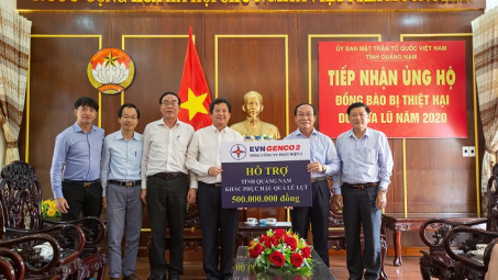 EVNGENCO 2: Trao 1 tỷ đồng hỗ trợ các tỉnh miền Trung